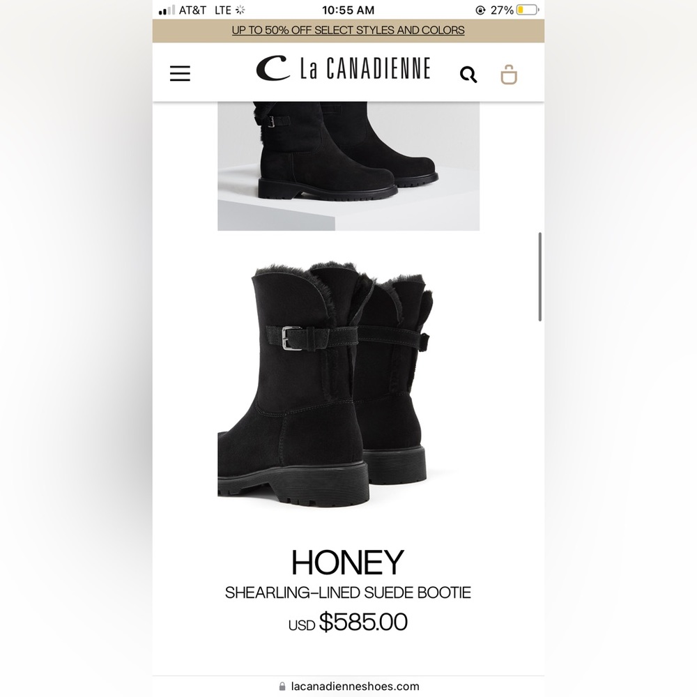 La Candienne shearling boots size 6.5